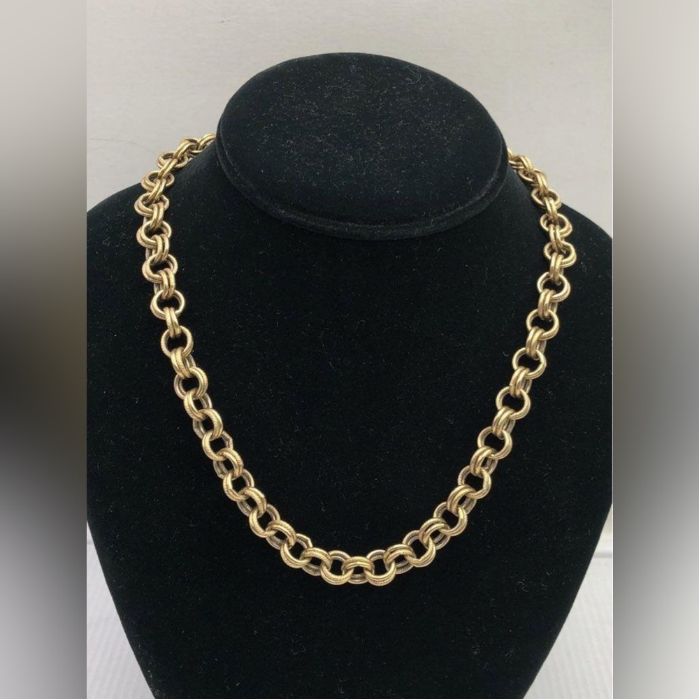 Vintage Givenchy Goldtone Double Link Necklace